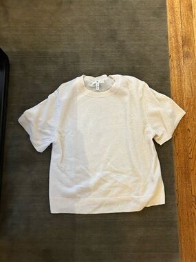 Banana Republic cream cashmere tee size S